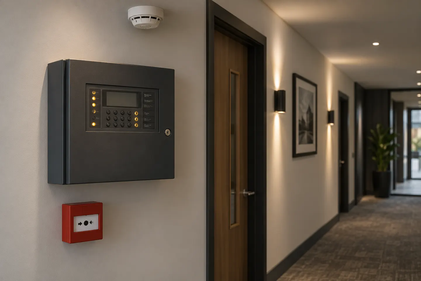 Fire alarm equipment in commercial premises